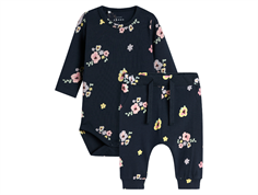 Name It dark sapphire floral bodysuit set